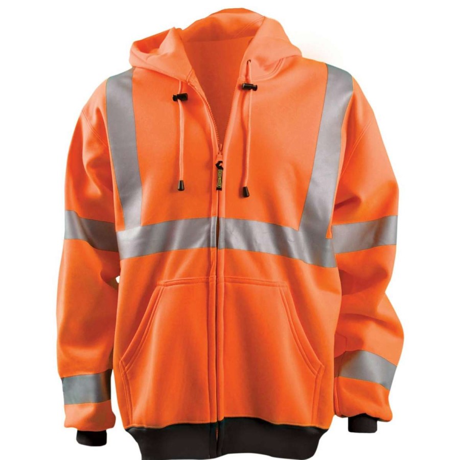 * Occunomix Occunomix Men'S Orange 9 Oz. Full Zip Hoodie | Full Zips