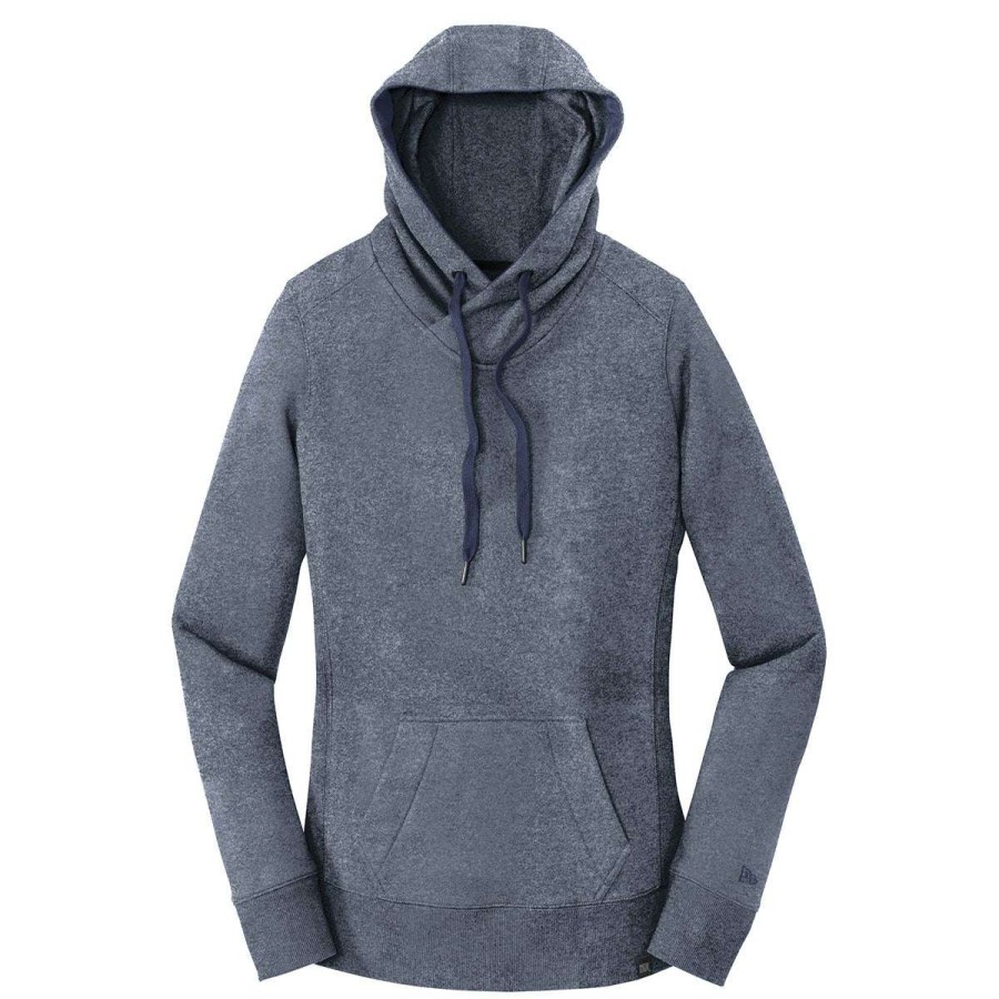 * New Era Women'S True Navy Twist French Terry Pullover Hoodie | Sweatshirts