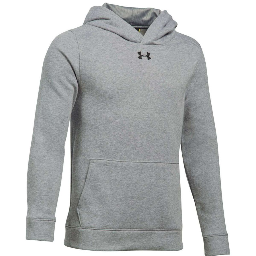 * Under Armour Boy'S True Grey Heather Hustle Fleece Hoodie | Boys