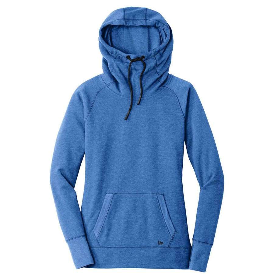 * New Era Women'S Royal Heather Tri-Blend Fleece Pullover Hoodie | Sweatshirts