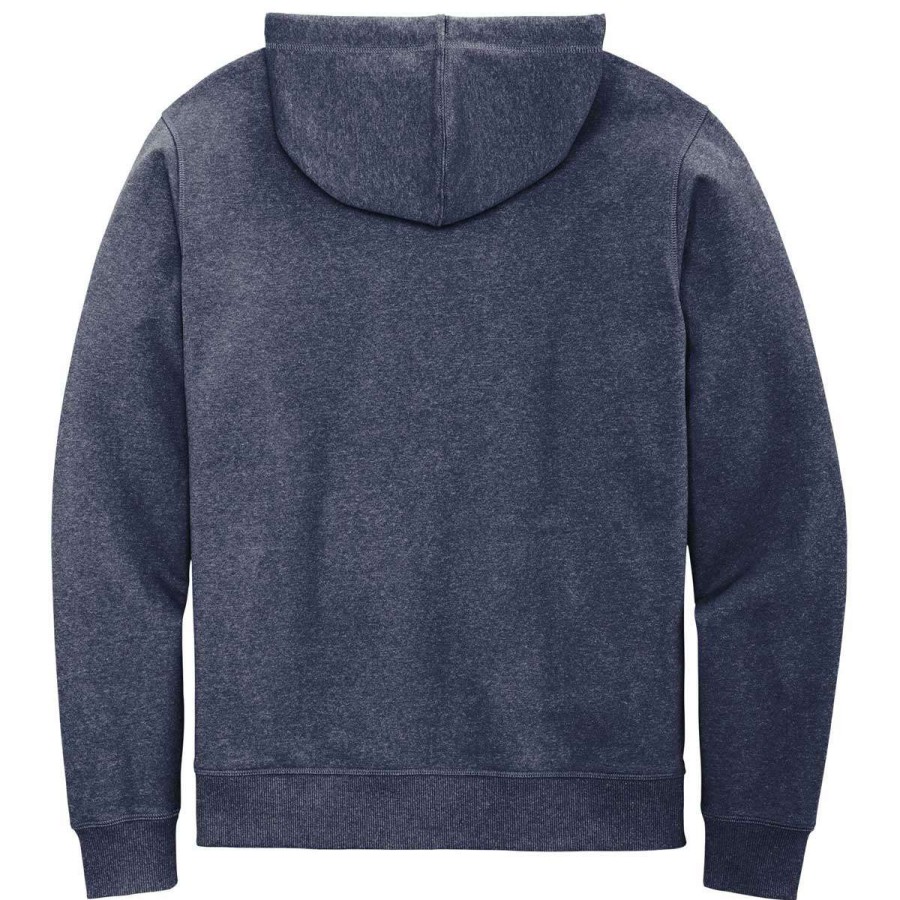 * District Men'S Heathered Navy Re-Fleece Full-Zip Hoodie | Full Zips