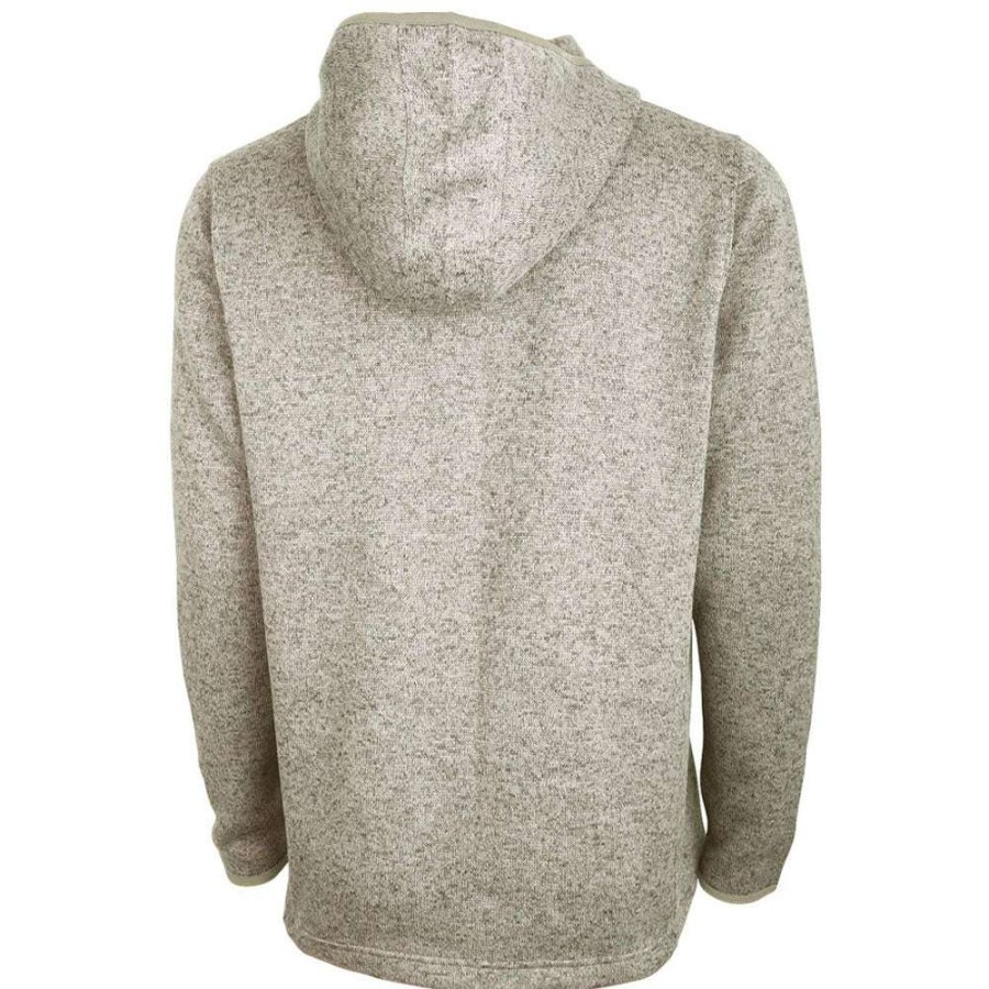 * Charles River Men'S Oatmeal Heathered Fleece Quarter Zip Hoodie | Quarter Zips