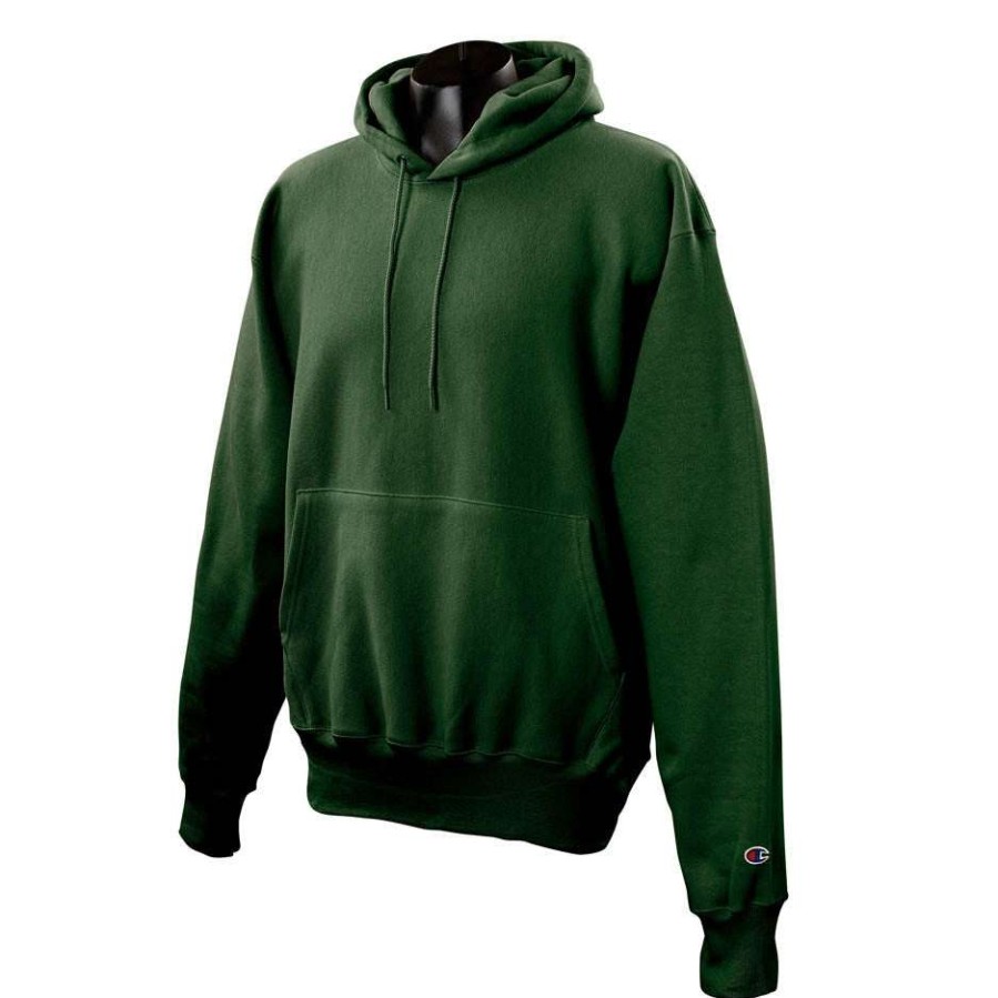 * Champion Men'S Dark Green Hoodie | Sweatshirts