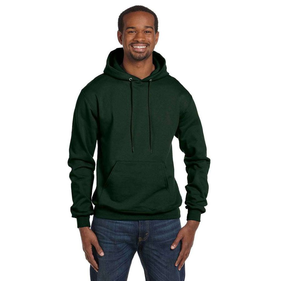 * Champion Men'S Dark Green Hoodie | Sweatshirts