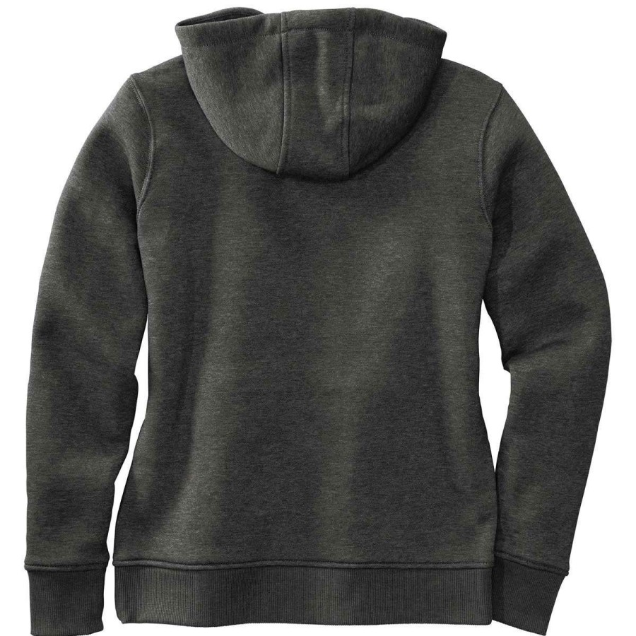 * Carhartt Women'S Carbon Heather Clarksburg Full Zip Hoodie | Full Zips