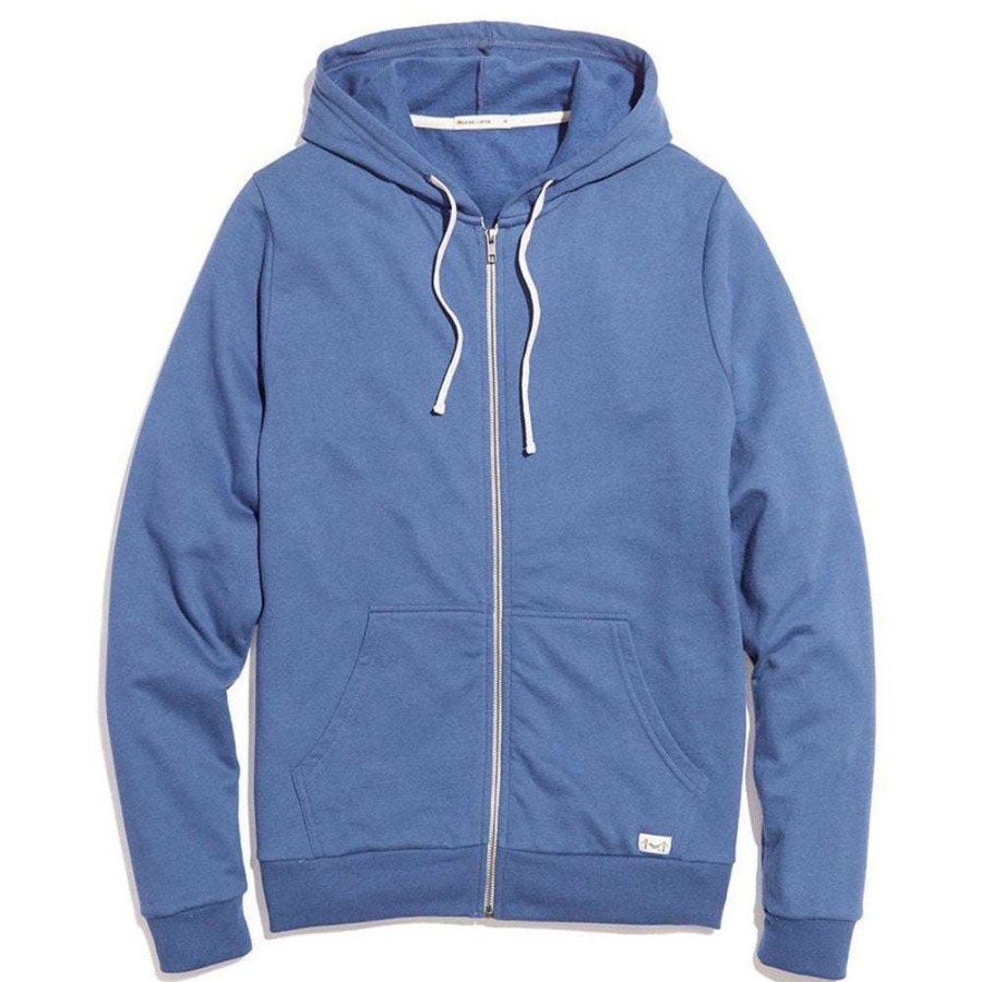 * Marine Layer Men'S Faded Navy Afternoon Hoodie | Full Zips