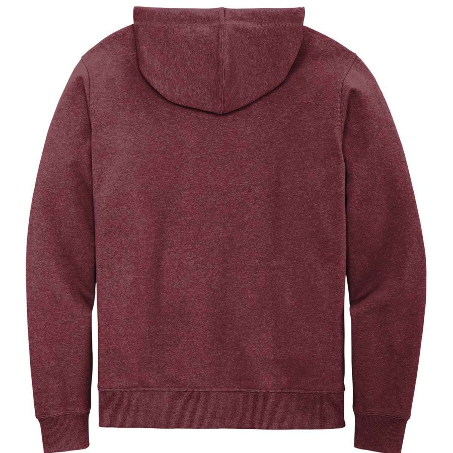 * District Men'S Maroon Heather Re-Fleece Full-Zip Hoodie | Full Zips