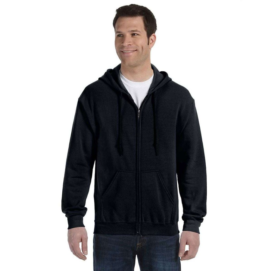 * Gildan Uni Black Heavy Blend 50/50 Full Zip Hoodie | Full Zips