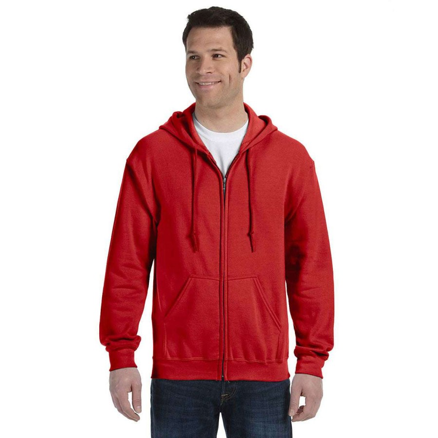 * Gildan Uni Red Heavy Blend 50/50 Full Zip Hoodie | Full Zips