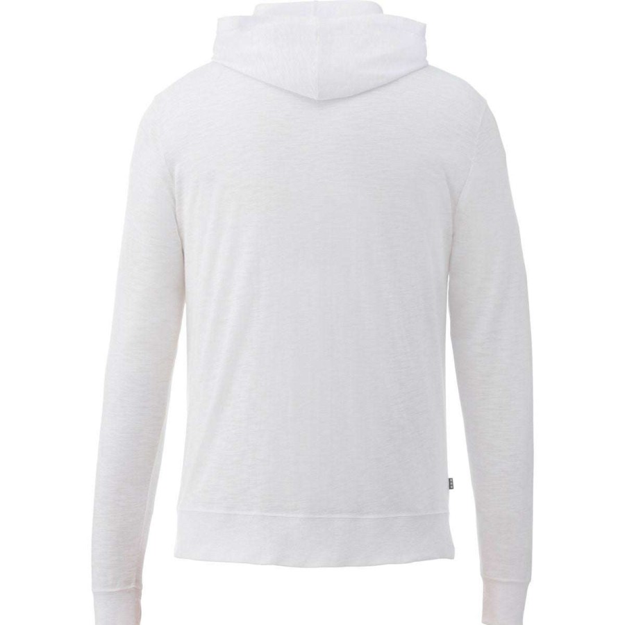 * Elevate Men'S White Howson Knit Hoodie | Sweatshirts