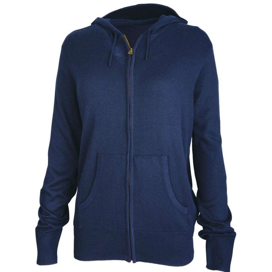 * Charles River Women'S Navy Heather Mystic Sweater Hoodie | Full Zips