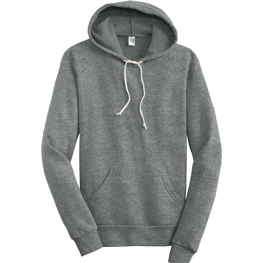 * Alternative Apparel Men'S Grey Challenger Eco-Fleece Pullover Hoodie | Sweatshirts