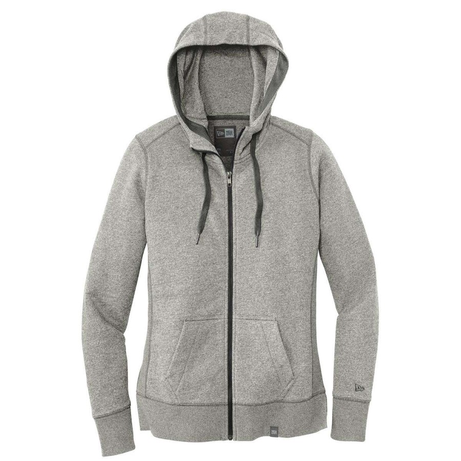 * New Era Women'S Light Graphite Twist French Terry Full-Zip Hoodie | Full Zips