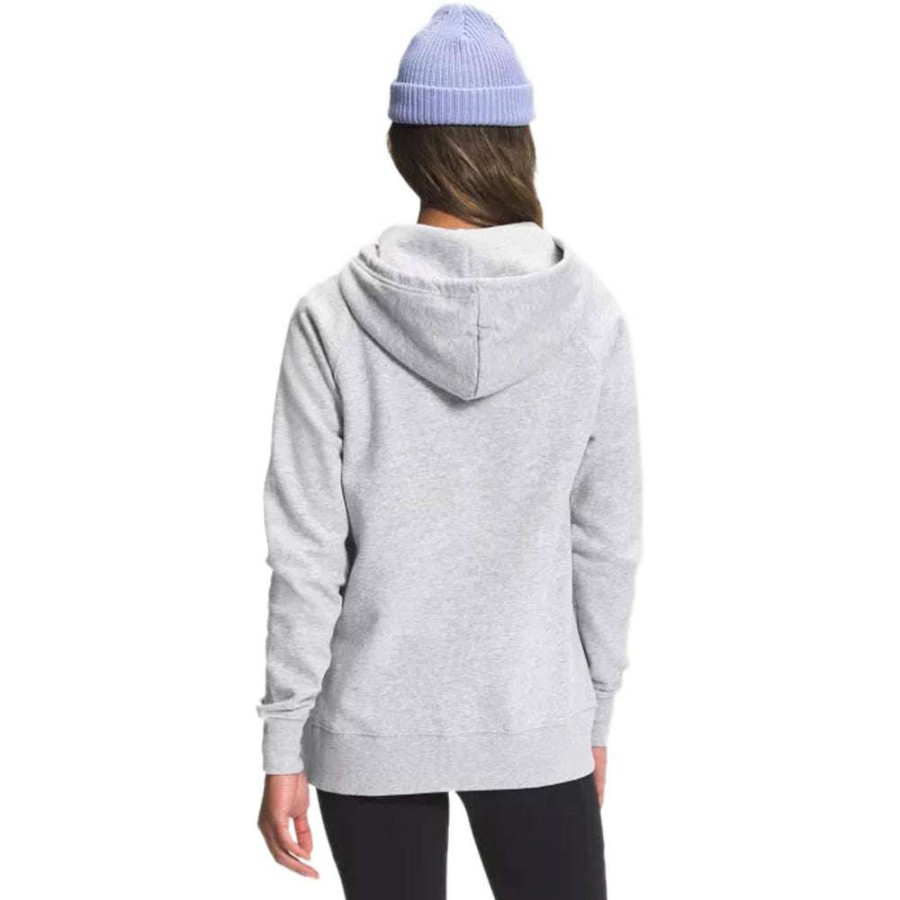 * The North Face Women'S Light Grey Heather/White Half Dome Pullover Hoodie | Sweatshirts