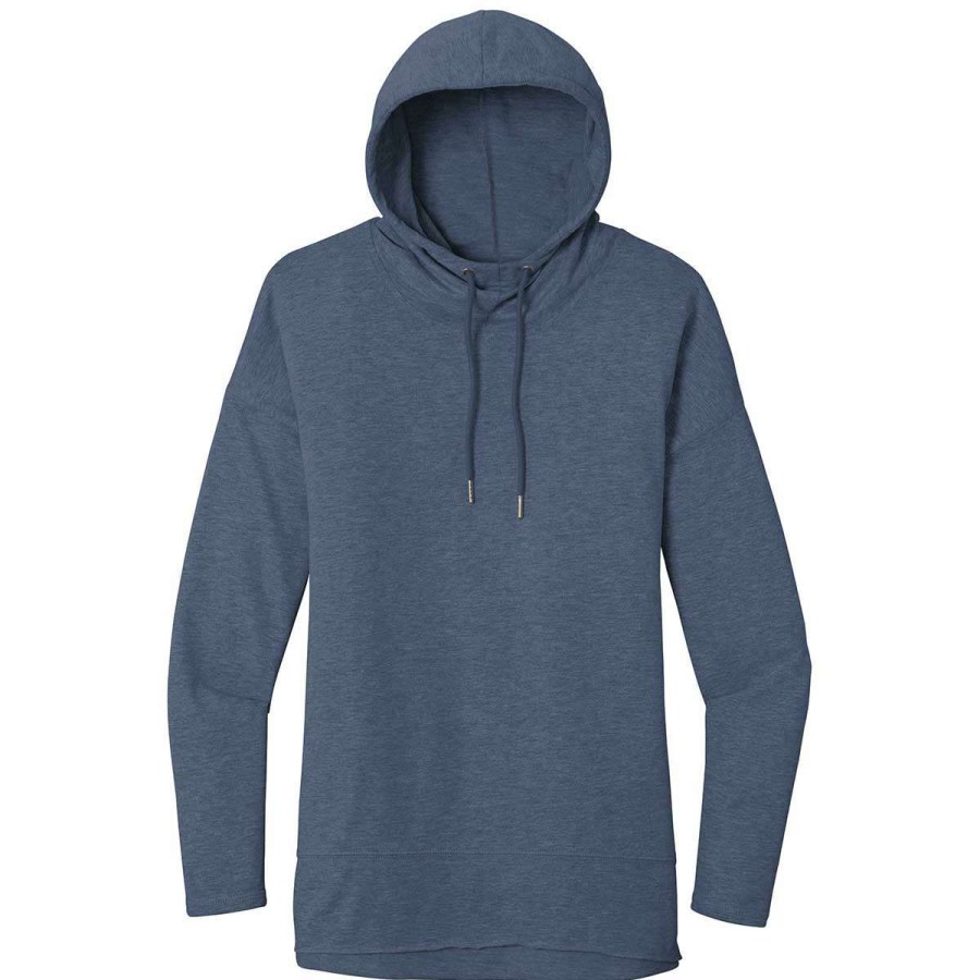 * District Women'S Washed Indigo Featherweight French Terry Hoodie | Sweatshirts