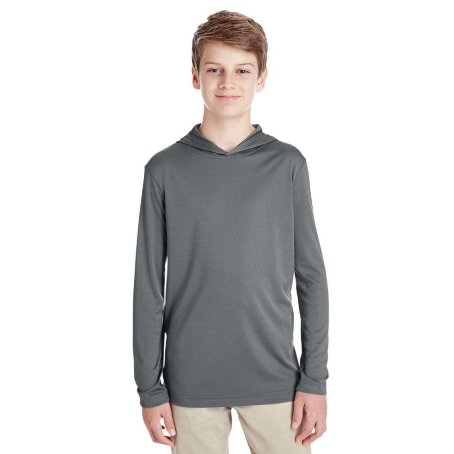 * Team 365 Youth Sport Graphite Zone Performance Hoodie | Boys