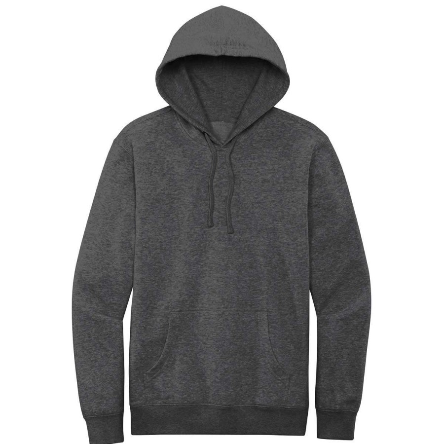 * District Men'S Heathered Charcoal V.I.T. Fleece Hoodie | Sweatshirts