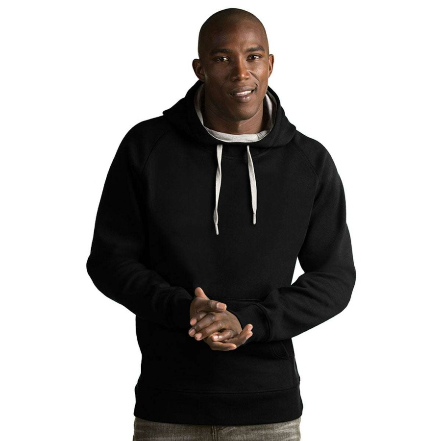 * Antigua Men'S Black Victory Pullover Hoodie | Sweatshirts