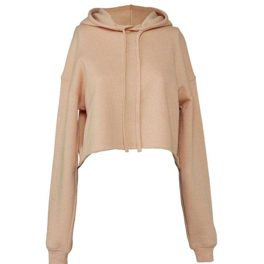 * Bella + Canvas Women'S Peach Cropped Fleece Hoodie | Sweatshirts