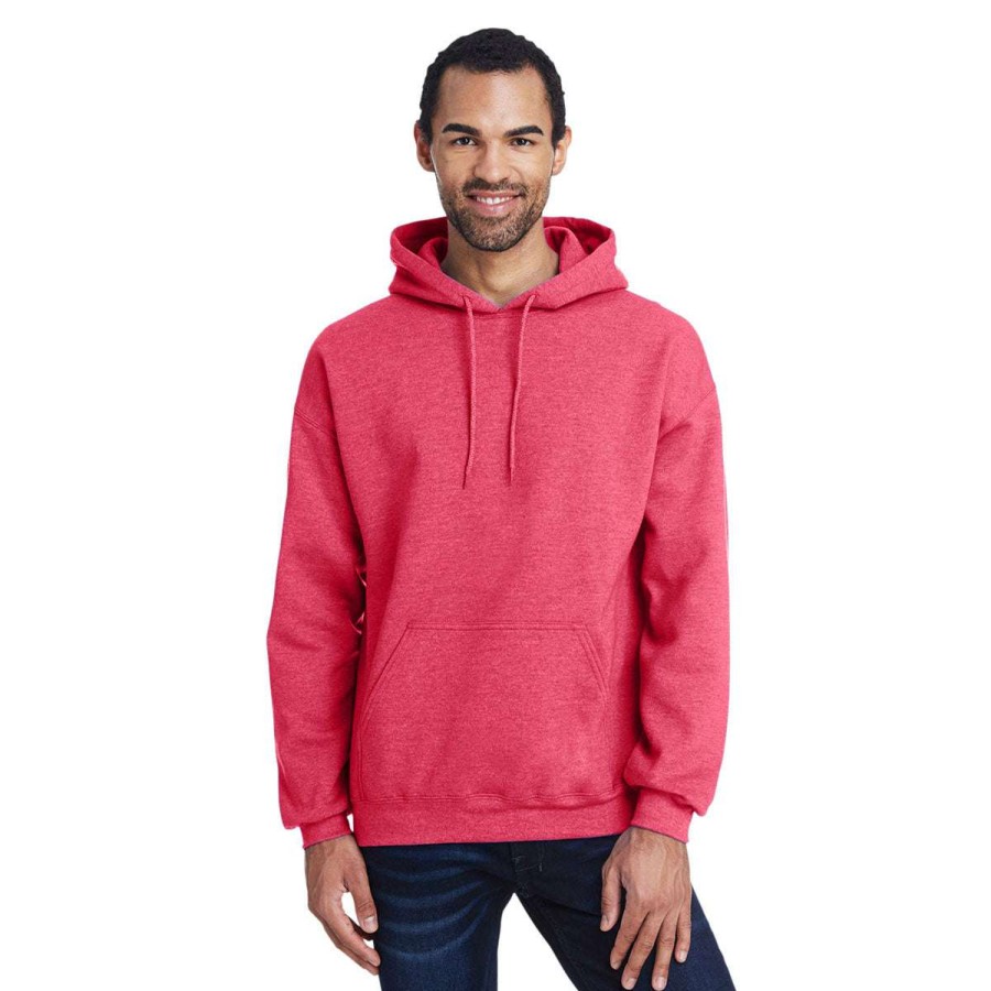 * Gildan Uni Heather Sport Scarlet Red Heavy Blend 50/50 Hoodie | Sweatshirts