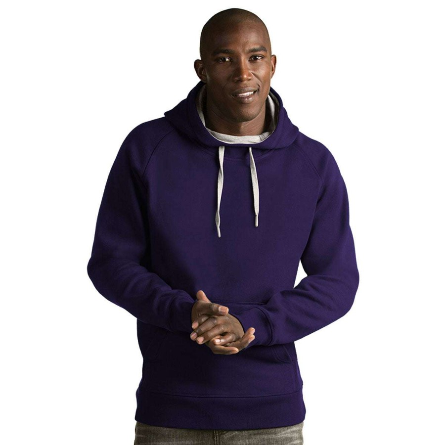 * Antigua Men'S Dark Purple Victory Pullover Hoodie | Sweatshirts