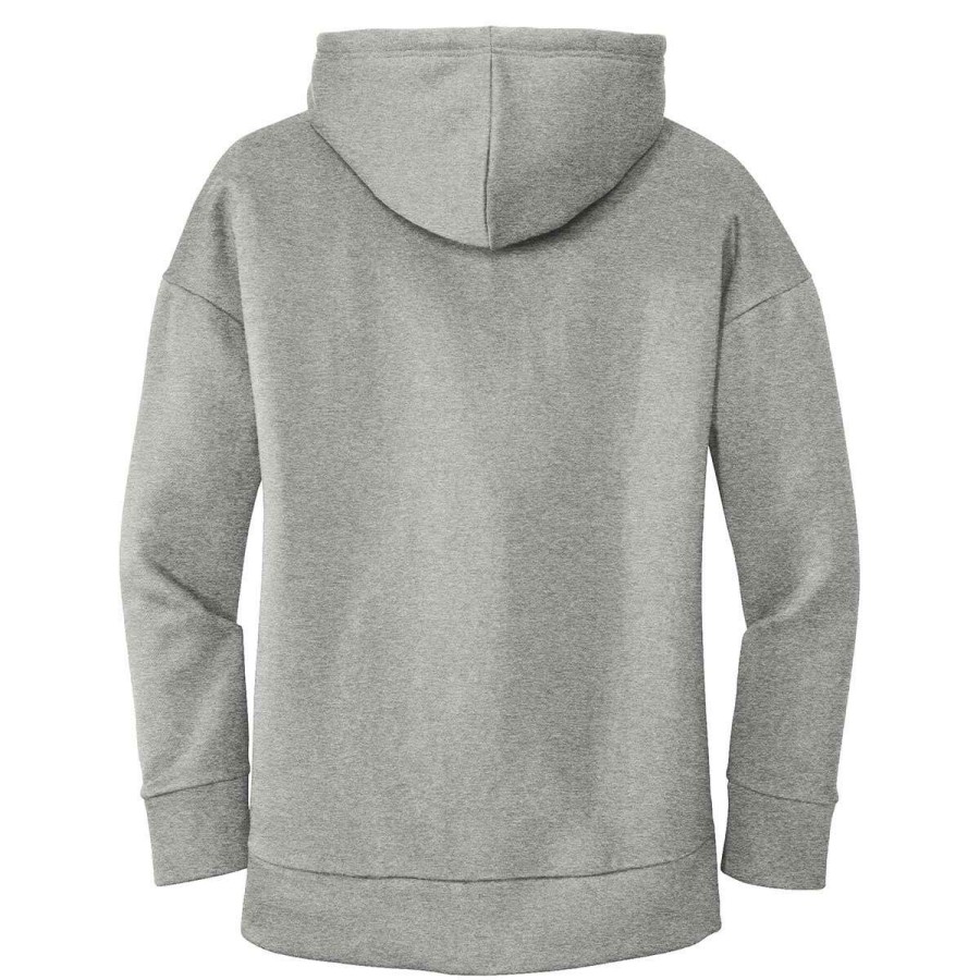 * District Women'S Heathered Steel Perfect Weight Fleece Full-Zip Hoodie | Full Zips