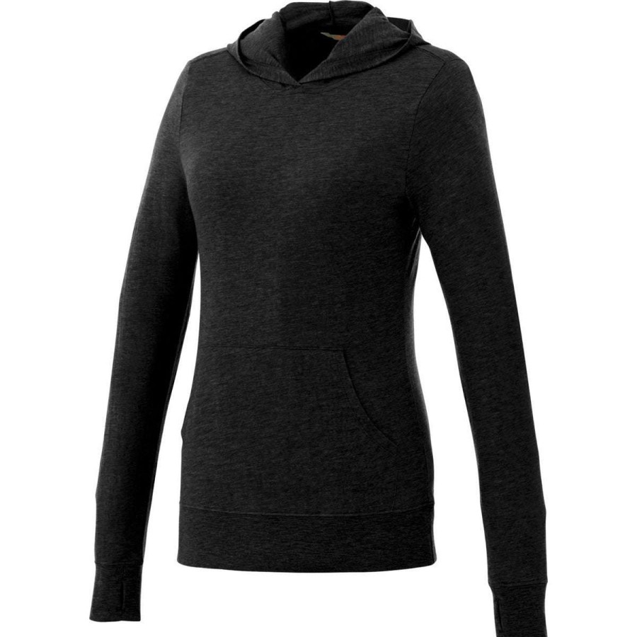 * Elevate Women'S Black Howson Knit Hoodie | Sweatshirts