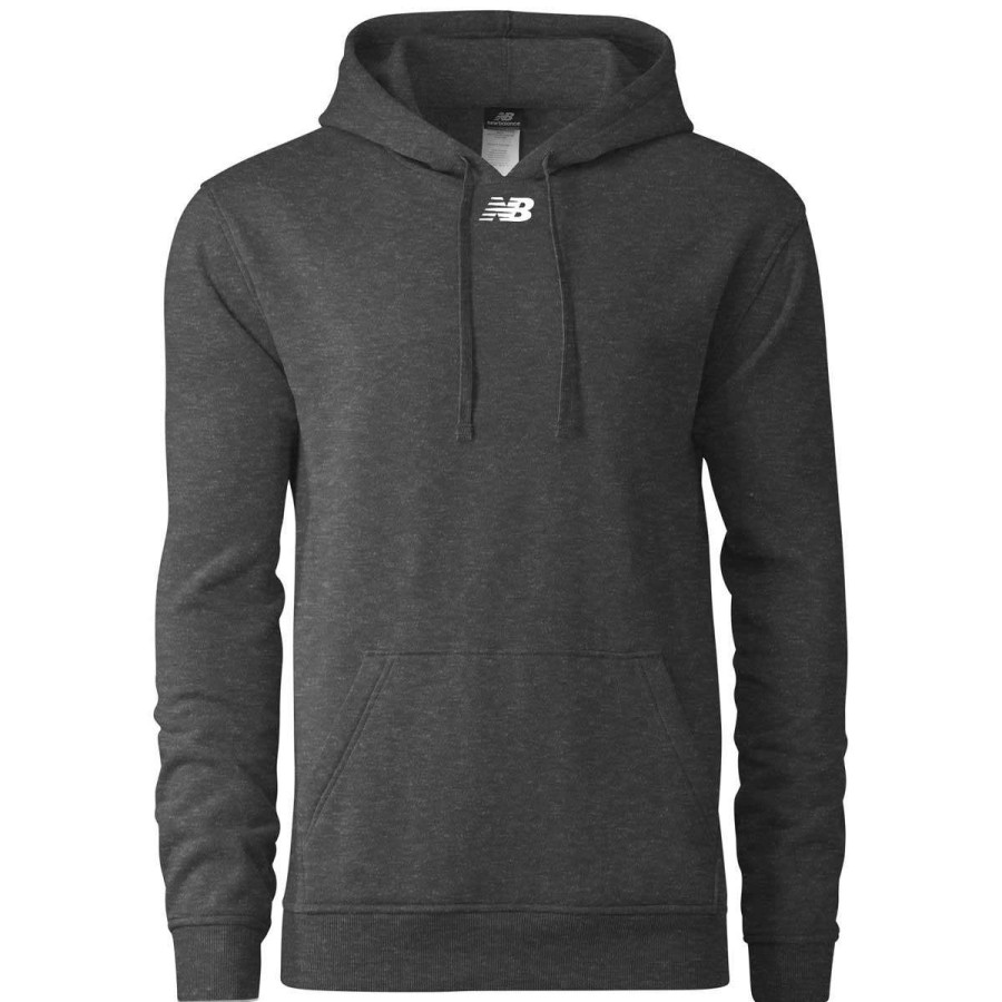 * New Balance Men'S Black Heather Fleece Hoodie | Sweatshirts