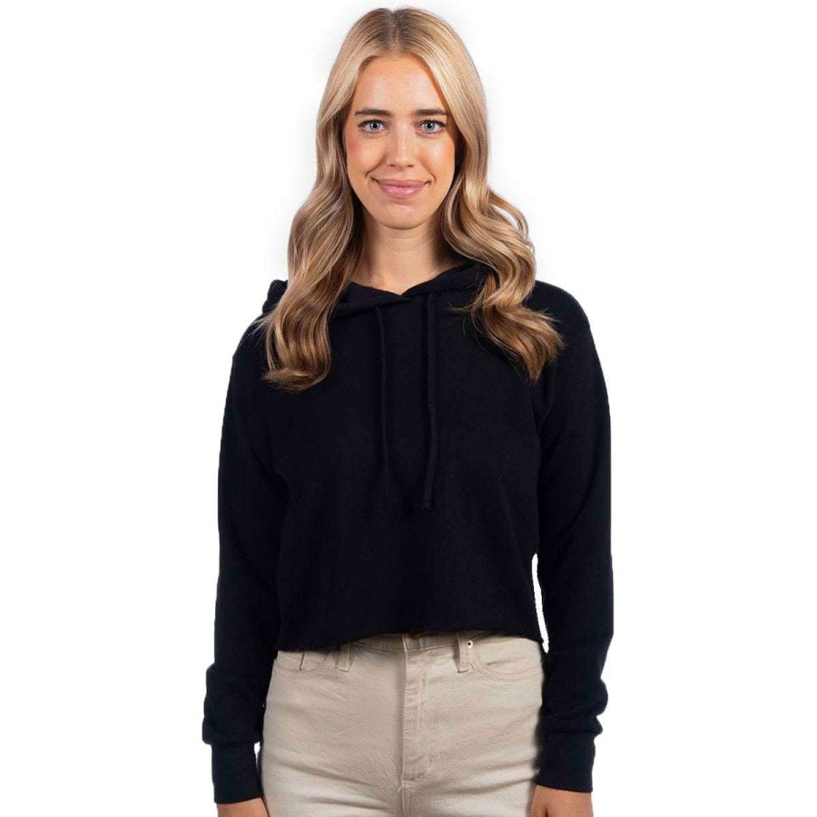 * Next Level Women'S Black Laguna Suede Hoodie | Sweatshirts