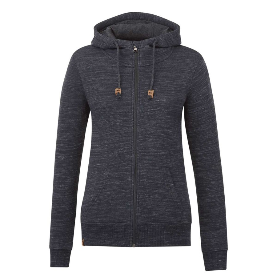 * Tentree Women'S Meteorite Black Space Dye Zip Hoodie | Sweatshirts