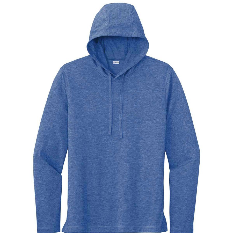 * Sport-Tek Men'S True Royal Heather Posicharge Tri-Blend Wicking Long Sleeve Hoodie | Sweatshirts