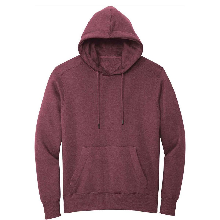 * District Men'S Heathered Loganberry Perfect Weight Fleece Hoodie | Sweatshirts