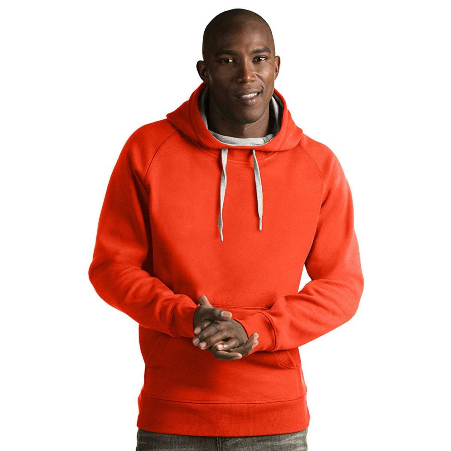 * Antigua Men'S Sunset Orange Victory Pullover Hoodie | Sweatshirts