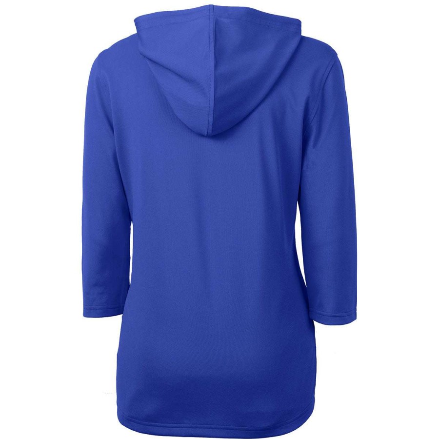 * Cutter & Buck Women'S Tour Blue Virtue Eco Pique Recycled Half Zip Pullover Hoodie | Quarter Zips