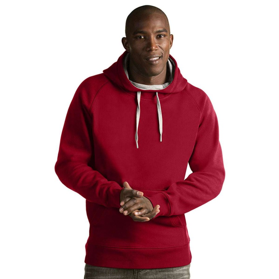 * Antigua Men'S Cardinal Red Victory Pullover Hoodie | Sweatshirts