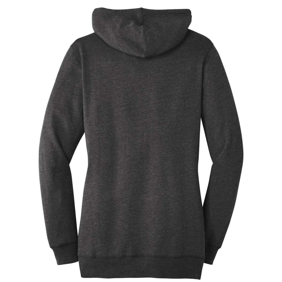 * District Women'S Heathered Black Lightweight Fleece Hoodie | Sweatshirts