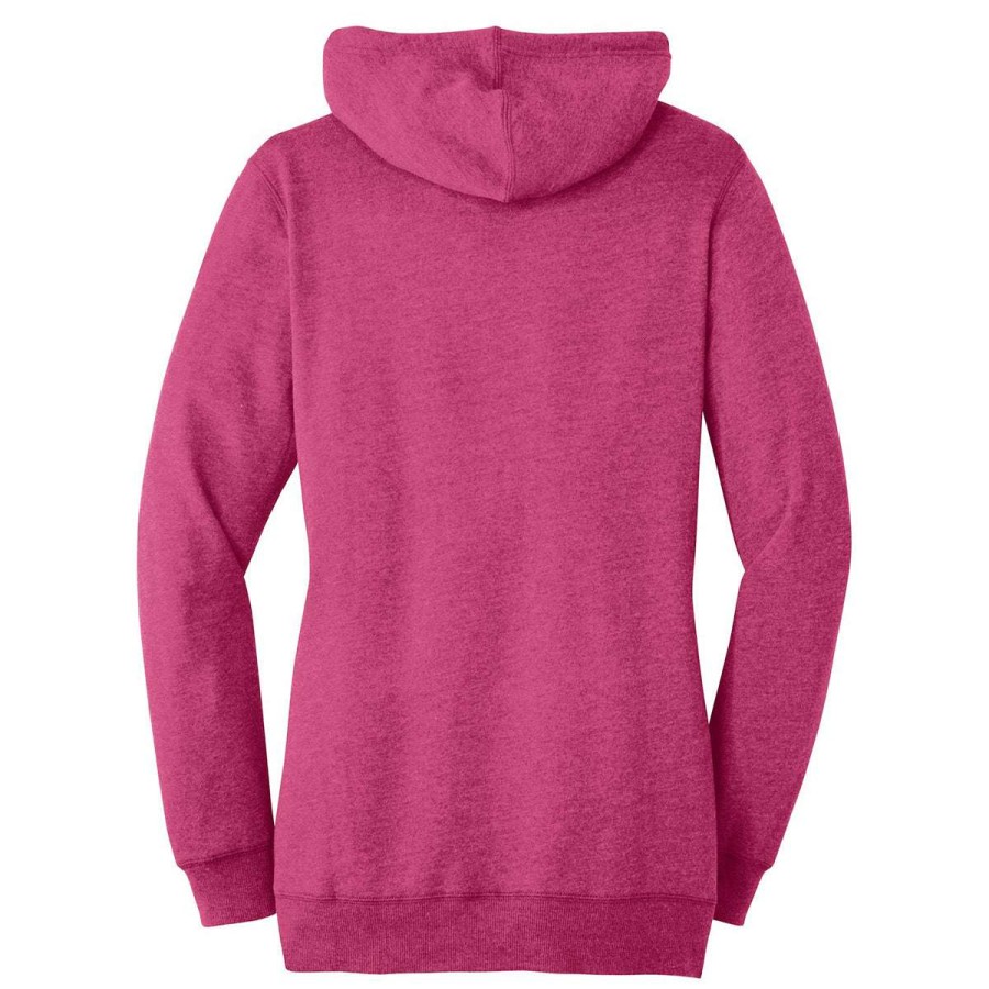 * District Women'S Heathered Pink Azalea Lightweight Fleece Hoodie | Sweatshirts