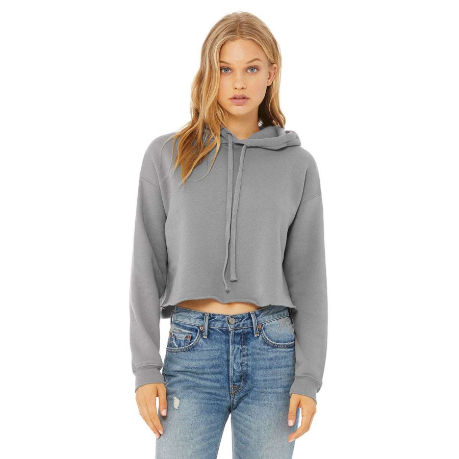 * Bella + Canvas Women'S Storm Cropped Fleece Hoodie | Sweatshirts