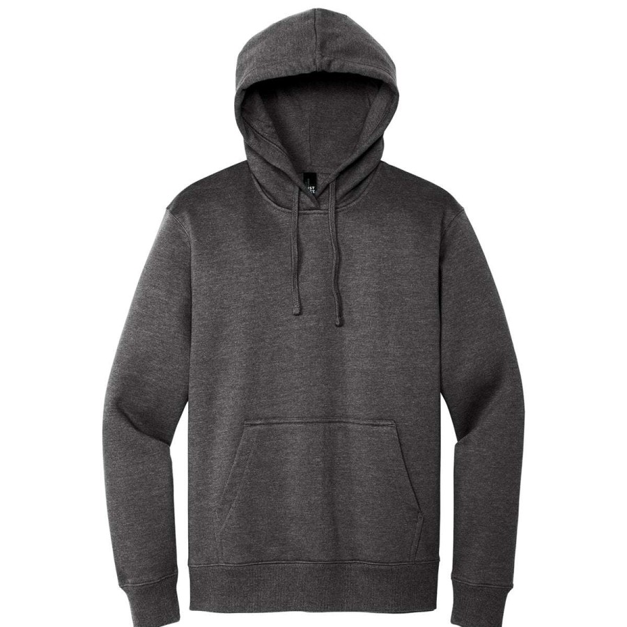 * District Men'S Heathered Charcoal V.I.T. Heavyweight Fleece Hoodie | Sweatshirts