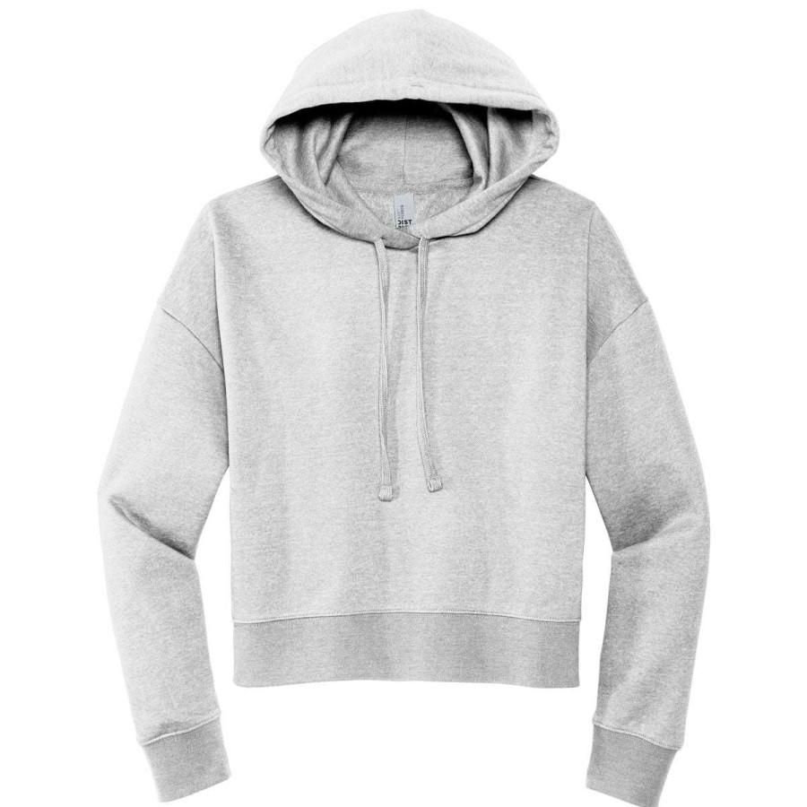 * District Women'S Light Heather Grey V.I.T Fleece Hoodie | Sweatshirts