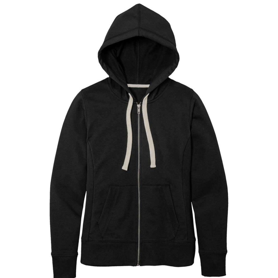 * District Women'S Black Re-Fleece Full-Zip Hoodie | Full Zips