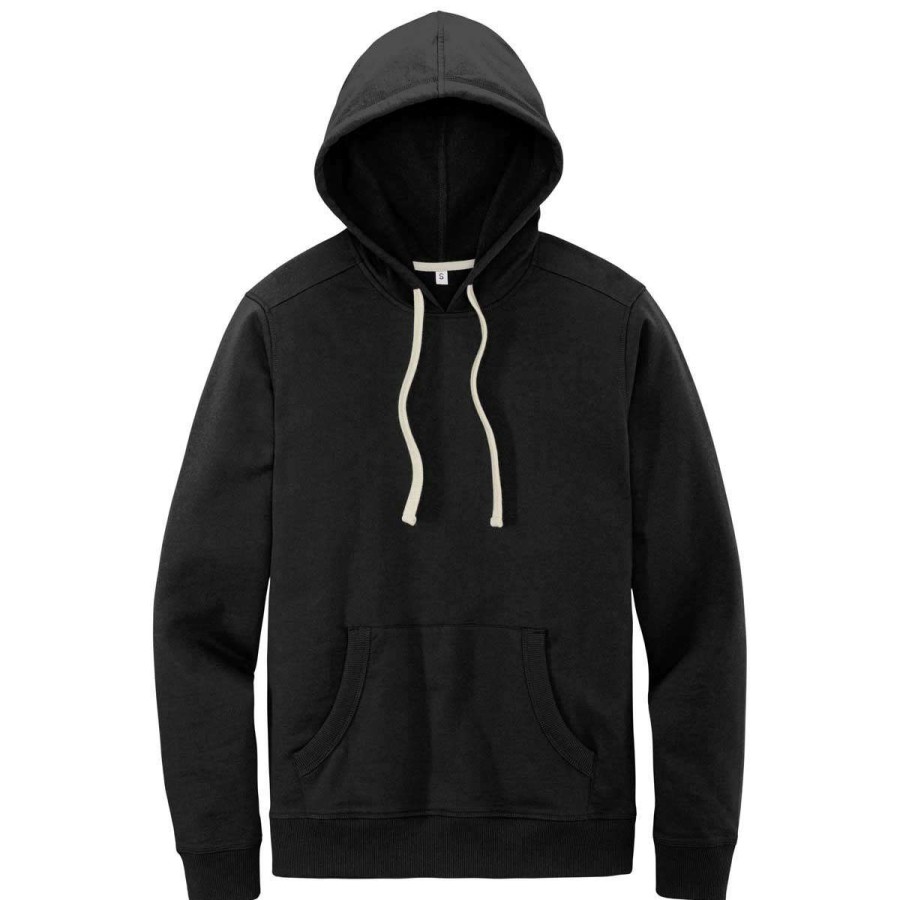 * District Men'S Black Re-Fleece Hoodie | Sweatshirts