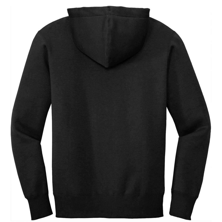 * District Men'S Jet Black Perfect Weight Fleece Full-Zip Hoodie | Full Zips