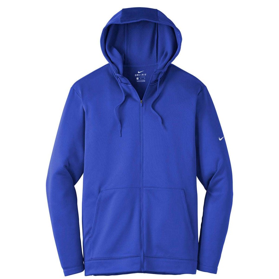 * Nike Men'S Game Royal Therma-Fit Full-Zip Fleece Hoodie | Full Zips