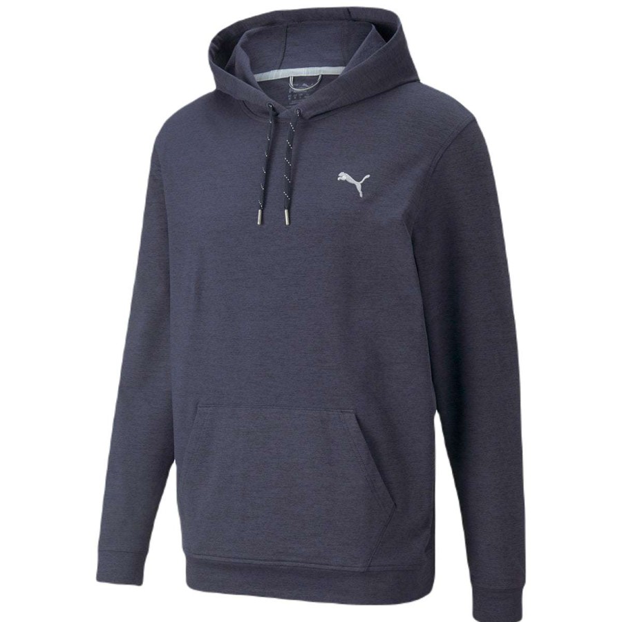 * Puma Golf Men'S Navy Blazer Heather Cloudspun Progress Hoodie | Sweatshirts