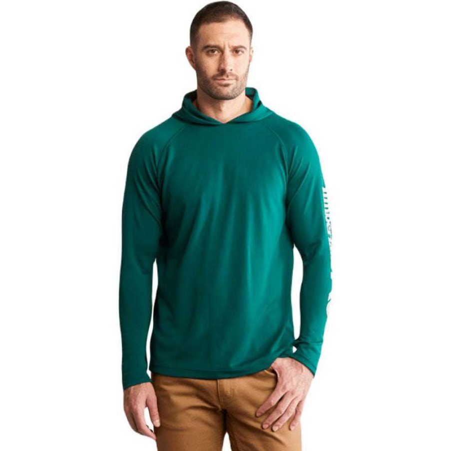 * Timberland Men'S Botanical Garden Wicking Good Long Sleeve Hoodie | Sweatshirts