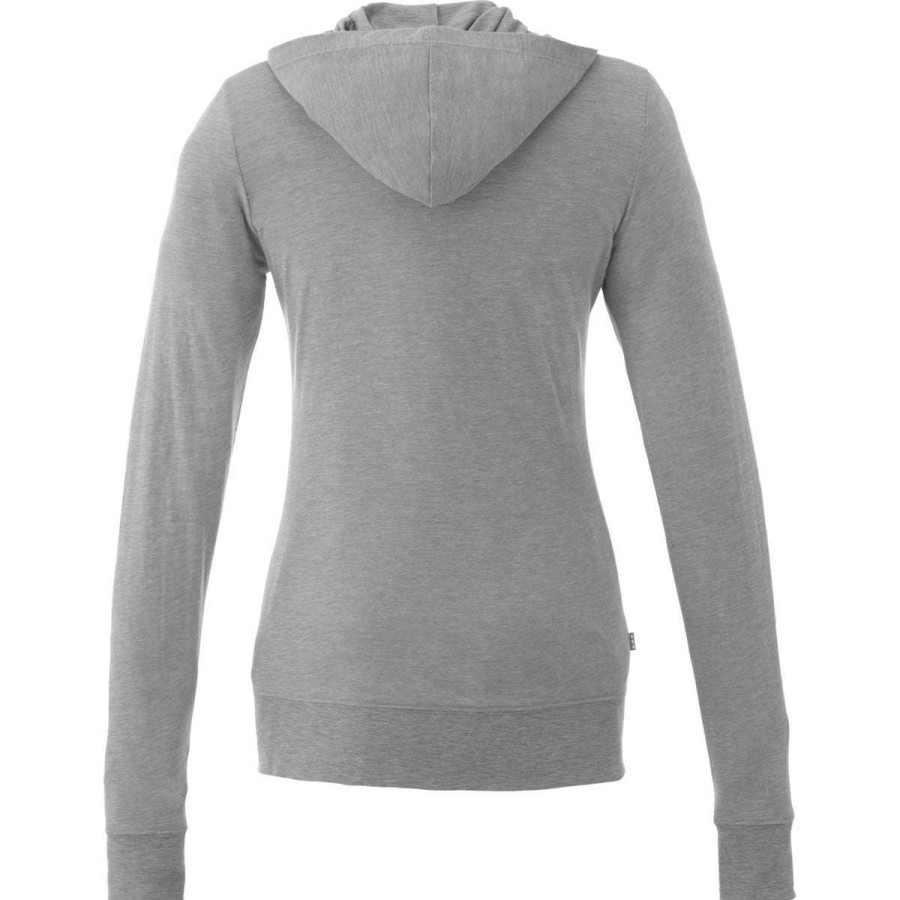 * Elevate Women'S Heather Grey Garner Knit Full Zip Hoodie | Full Zips