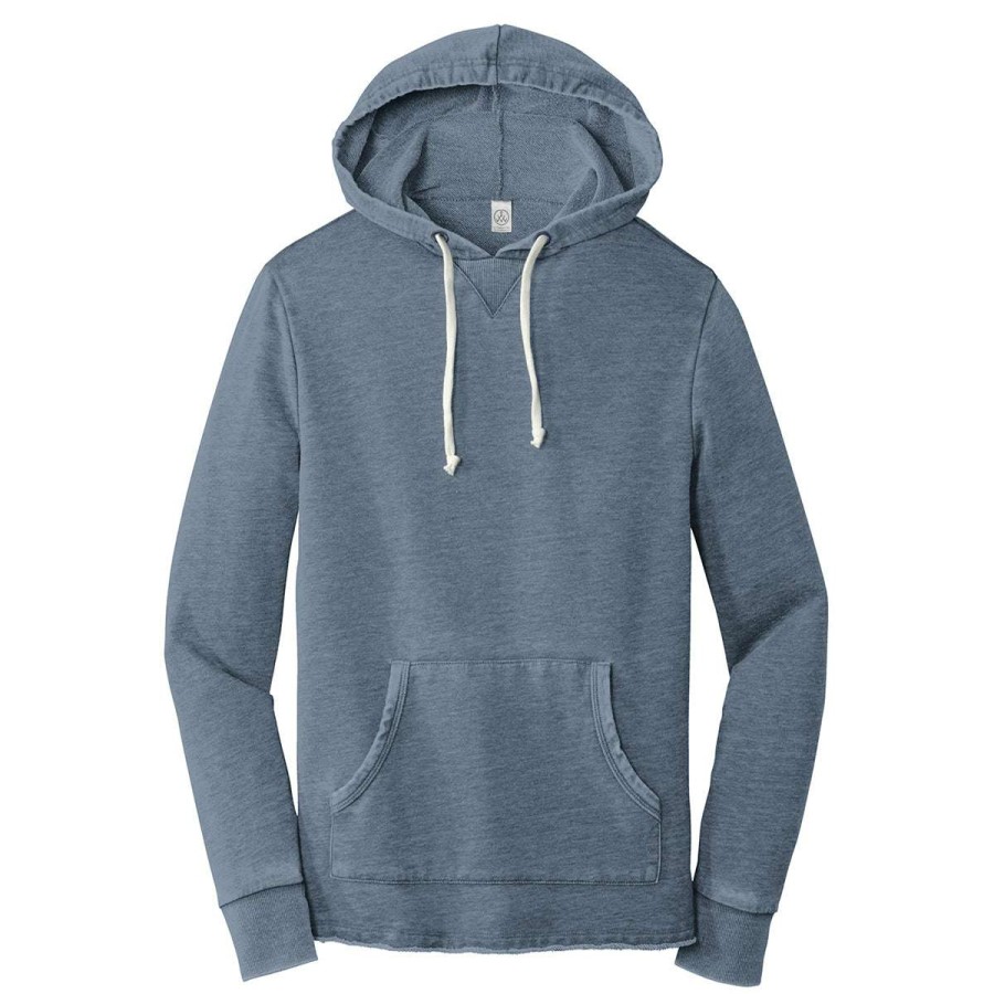 * Alternative Apparel Men'S Dark Navy Burnout Schoolyard Hoodie | Sweatshirts