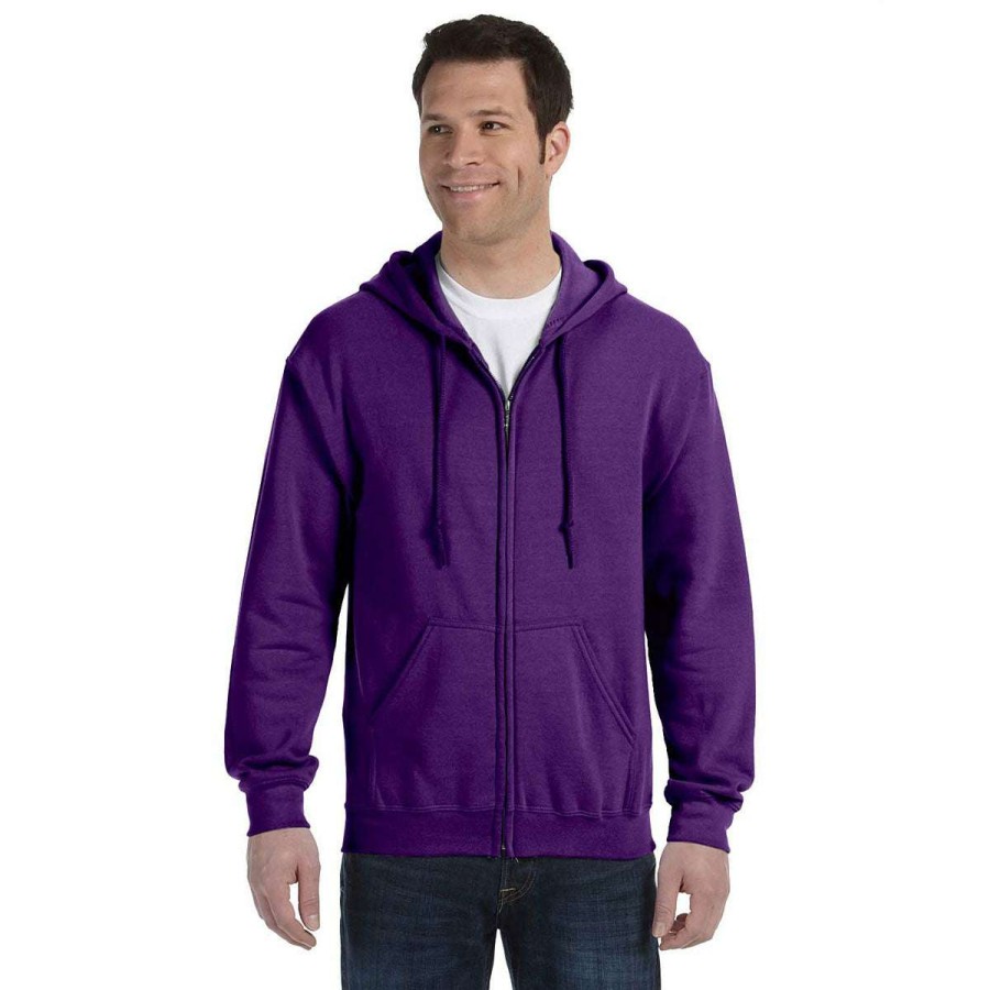 * Gildan Uni Purple Heavy Blend 50/50 Full Zip Hoodie | Full Zips