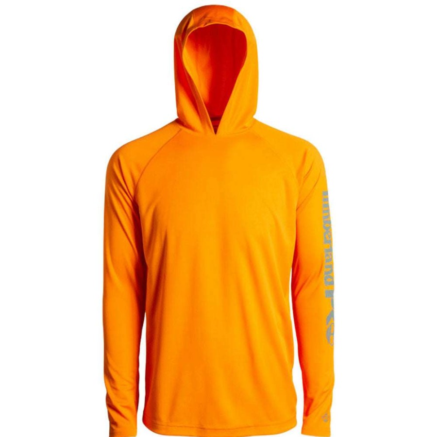 * Timberland Men'S Pro Orange Wicking Good Long Sleeve Hoodie | Sweatshirts